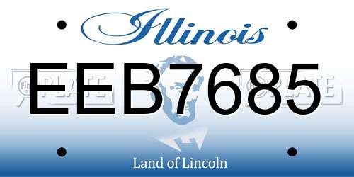 EEB7685 Illinois License Plate