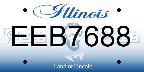 EEB7688 Illinois License Plate