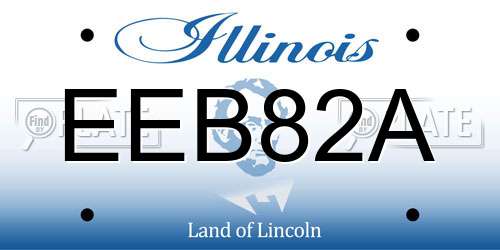 EEB82A Illinois License Plate