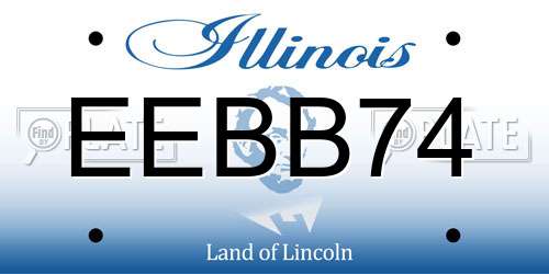EEBB74 Illinois License Plate