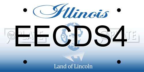 EECDS4 Illinois License Plate