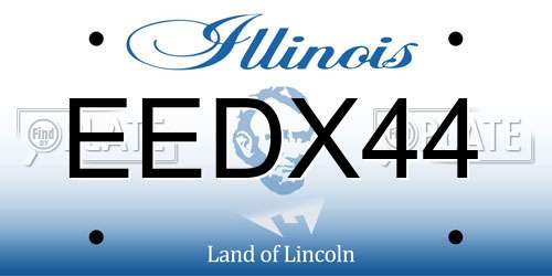 EEDX44 Illinois License Plate