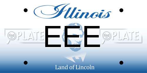 EEE Illinois License Plate