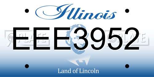 EEE3952 Illinois License Plate