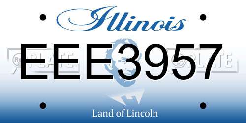 EEE3957 Illinois License Plate