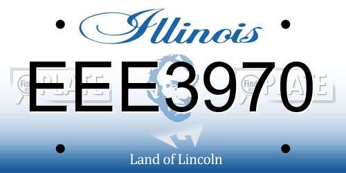 EEE3970 Illinois License Plate