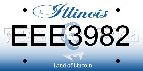 EEE3982 Illinois License Plate