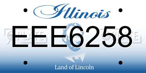 EEE6258 Illinois License Plate