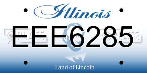 EEE6285 Illinois License Plate