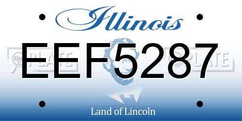 EEF5287 Illinois License Plate