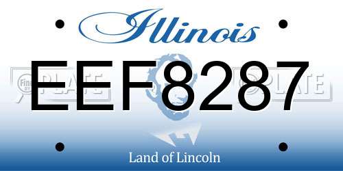 EEF8287 Illinois License Plate