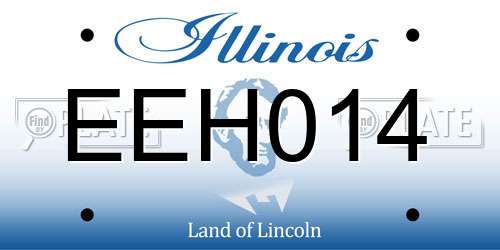 EEH014 Illinois License Plate