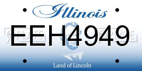 EEH4949 Illinois License Plate