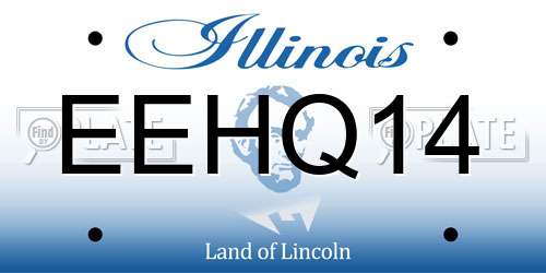 EEHQ14 Illinois License Plate