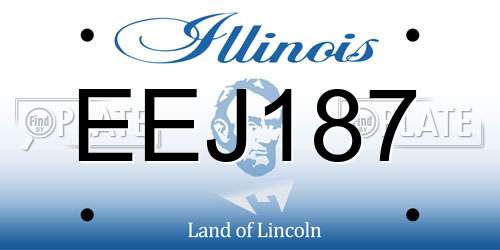 EEJ187 Illinois License Plate