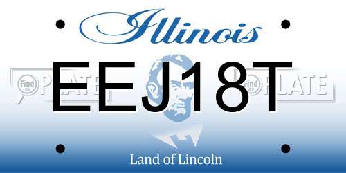 EEJ18T Illinois License Plate