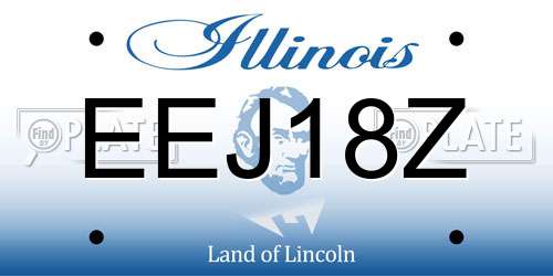 EEJ18Z Illinois License Plate