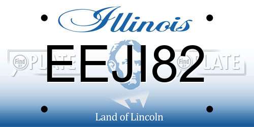 EEJI82 Illinois License Plate