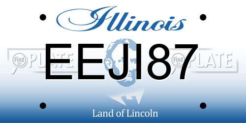 EEJI87 Illinois License Plate