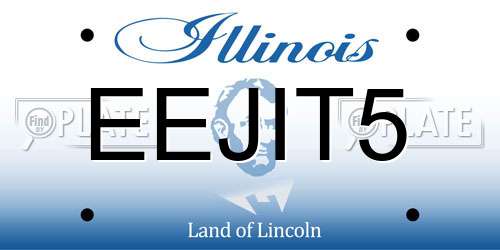 EEJIT5 Illinois License Plate