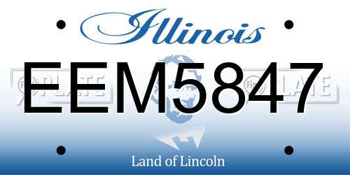EEM5847 Illinois License Plate
