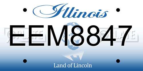 EEM8847 Illinois License Plate