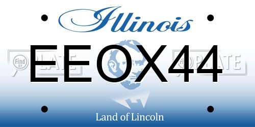 EEOX44 Illinois License Plate