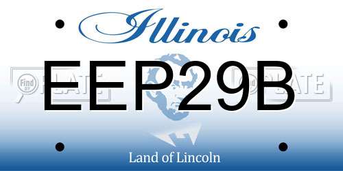 EEP29B Illinois License Plate