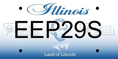 EEP29S Illinois License Plate