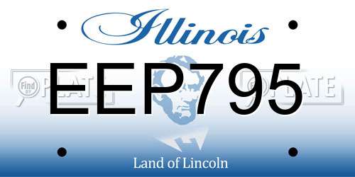 EEP795 Illinois License Plate