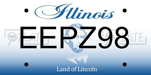 EEPZ98 Illinois License Plate