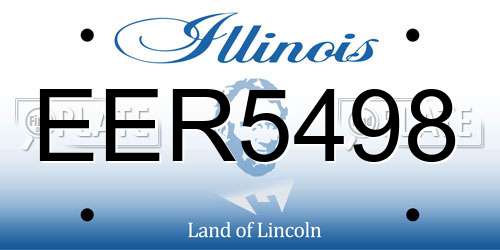 EER5498 Illinois License Plate