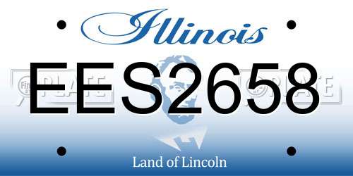 EES2658 Illinois License Plate