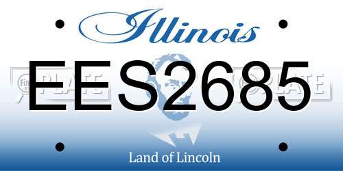 EES2685 Illinois License Plate