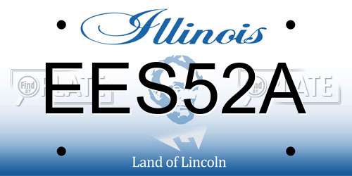 EES52A Illinois License Plate