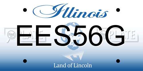 EES56G Illinois License Plate