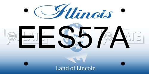 EES57A Illinois License Plate