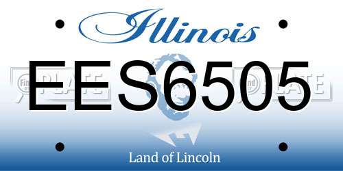 EES6505 Illinois License Plate
