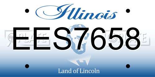 EES7658 Illinois License Plate