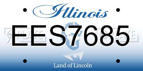 EES7685 Illinois License Plate