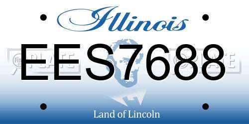 EES7688 Illinois License Plate