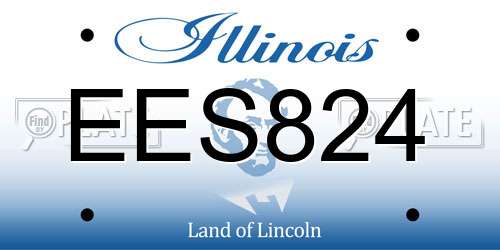 EES824 Illinois License Plate