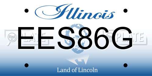 EES86G Illinois License Plate