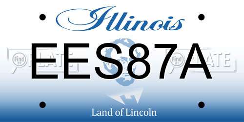 EES87A Illinois License Plate