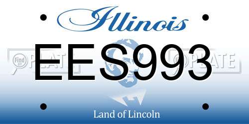 EES993 Illinois License Plate