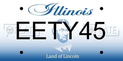 EETY45 Illinois License Plate