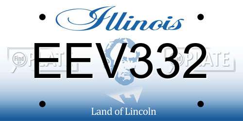 EEV332 Illinois License Plate