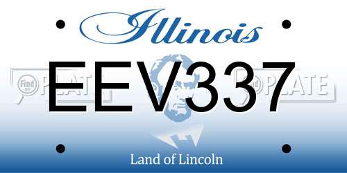 EEV337 Illinois License Plate