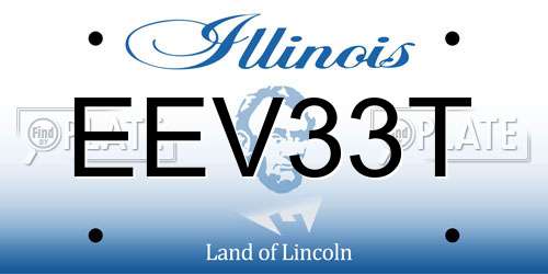 EEV33T Illinois License Plate