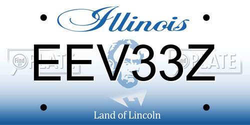 EEV33Z Illinois License Plate